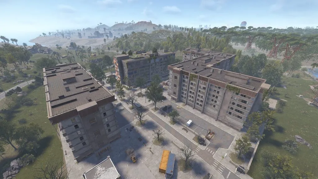 Aerial View of the RUST Apartment Complex Monument