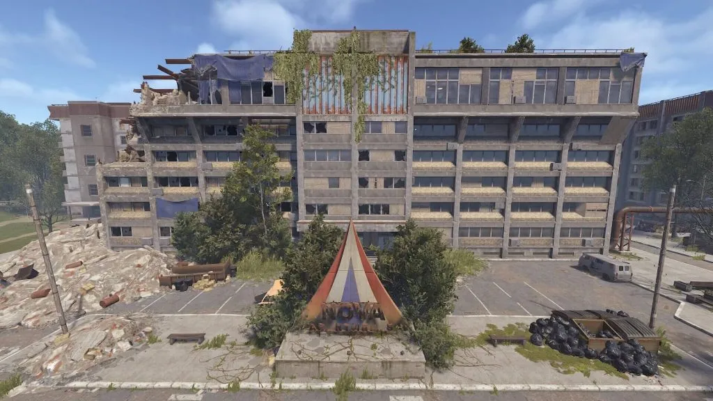 Main Backside of Partially Empty Building