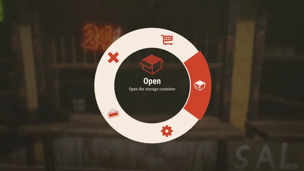 Open Shop Menu Wheel Option