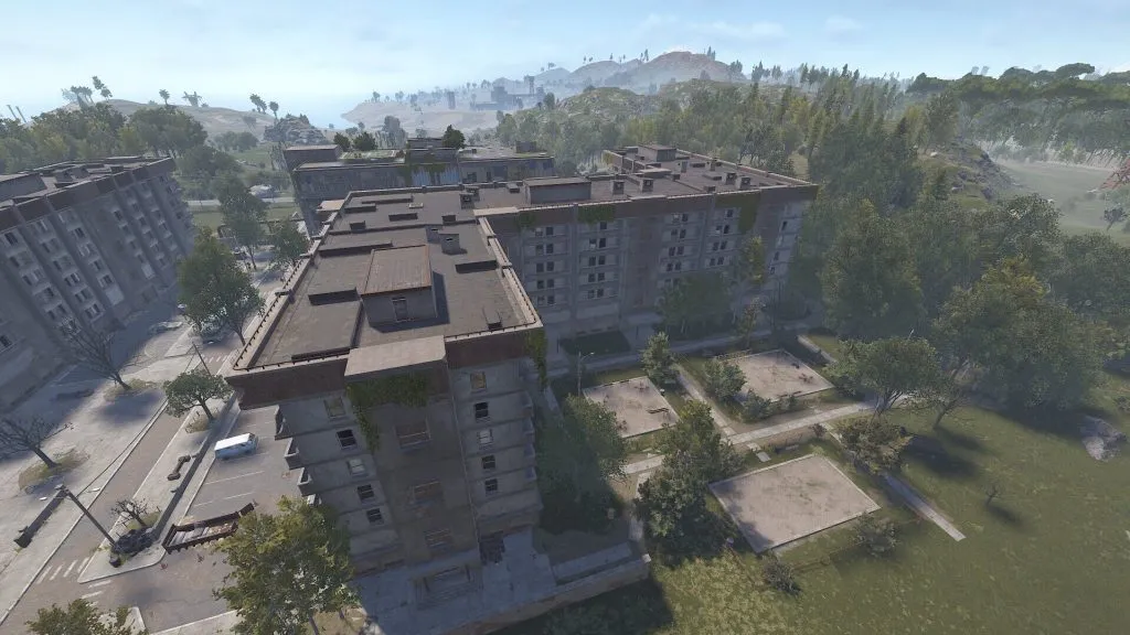 Partially Empty Building Rear View