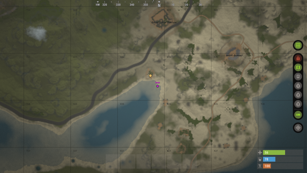 RUST Map with Clan Members
