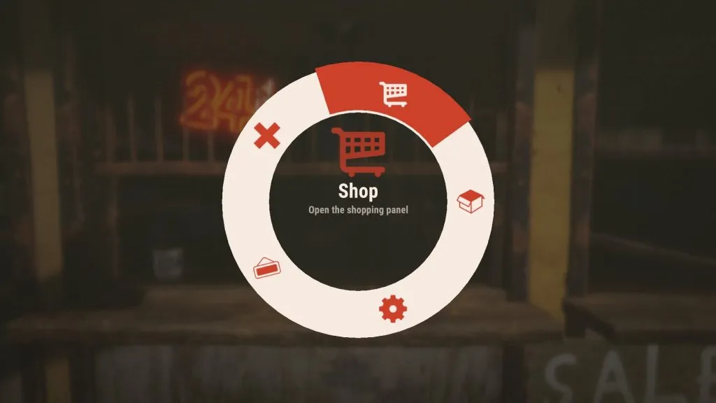 Shop the Shop Menu Wheel Option