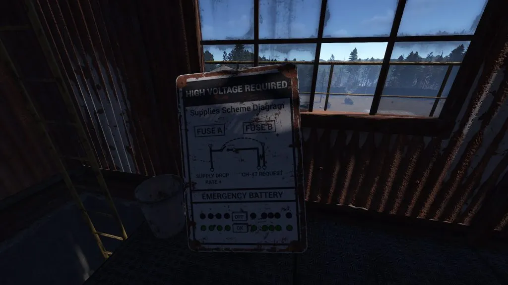 The Supplies Scheme Diagram Inside the Air Tower