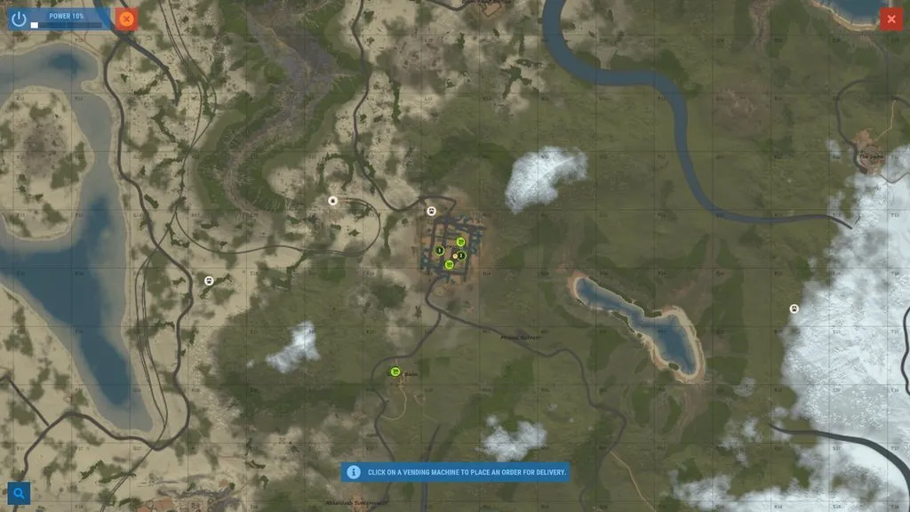 Drone Market Place Delivery on Map