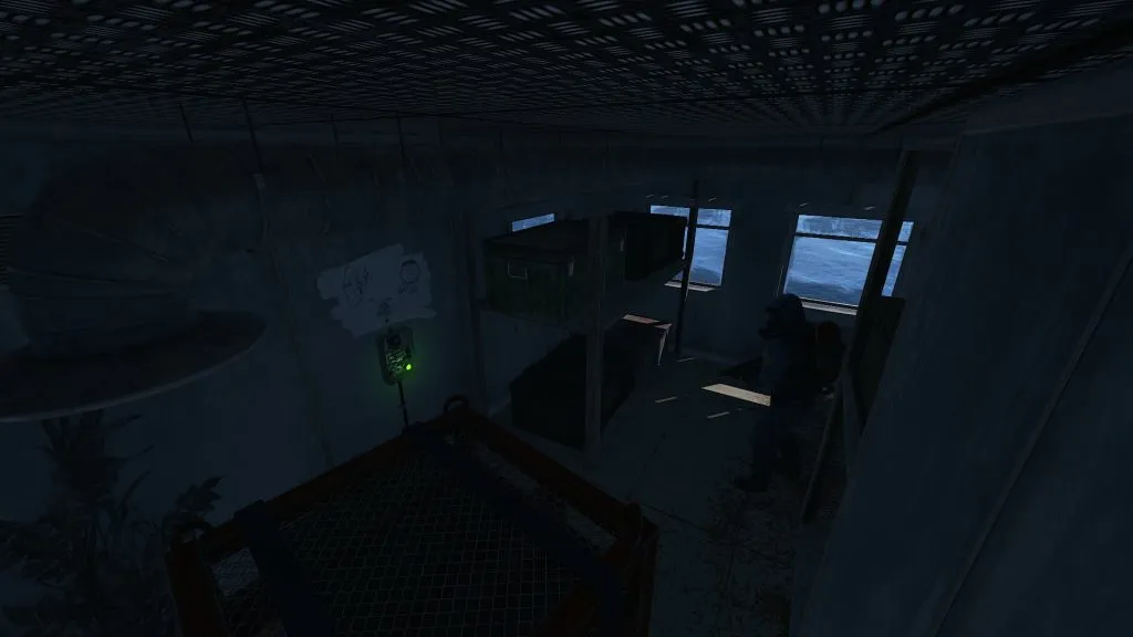 Overview of the Blue Keycard Room on Oil Rig
