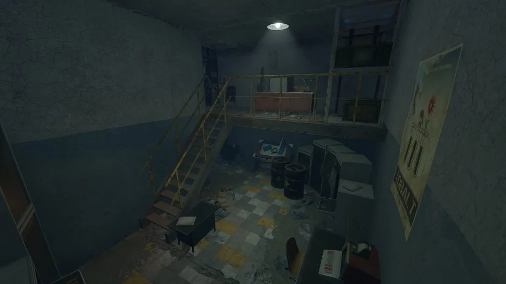 A View of the Blue Keycard Room in the Power Plant Monument