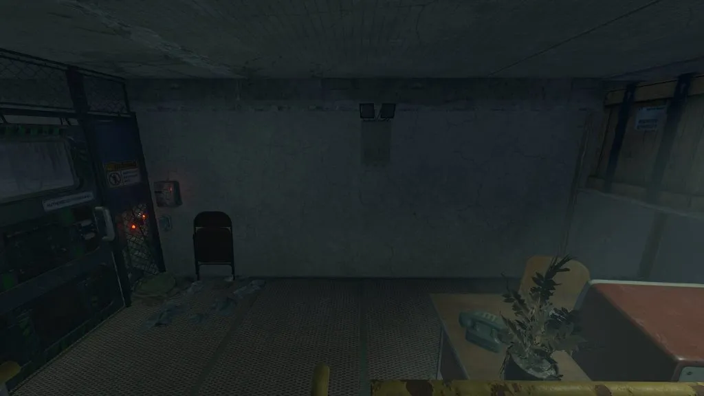 View of the Caged Area in the Blue Keyroom