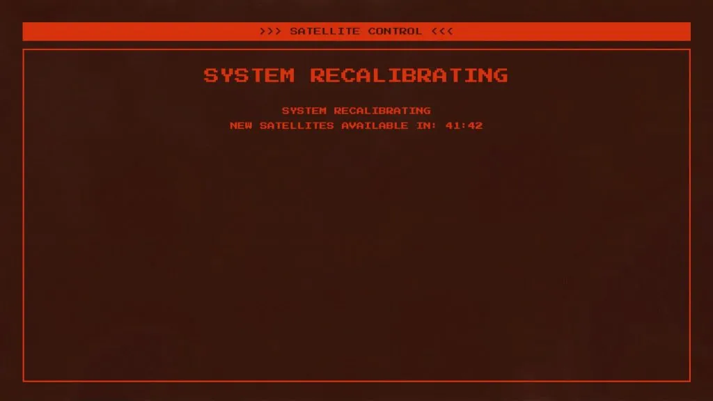 System Recalibrating Screen