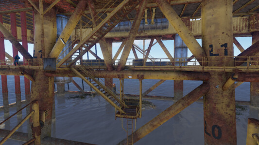 RUST Large Oil Rig Monument Level 1