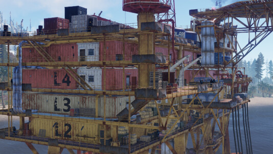 RUST Large Oil Rig Monument Level 4