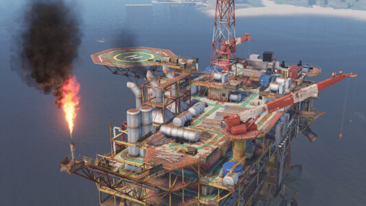 RUST Large Oil Rig Monument Level 6